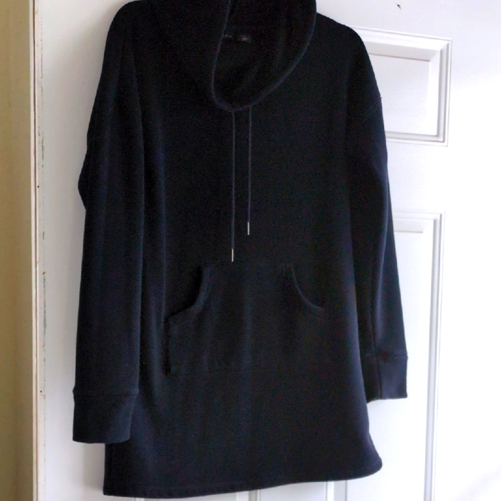 Tahari Black Hooded Sweatshirt